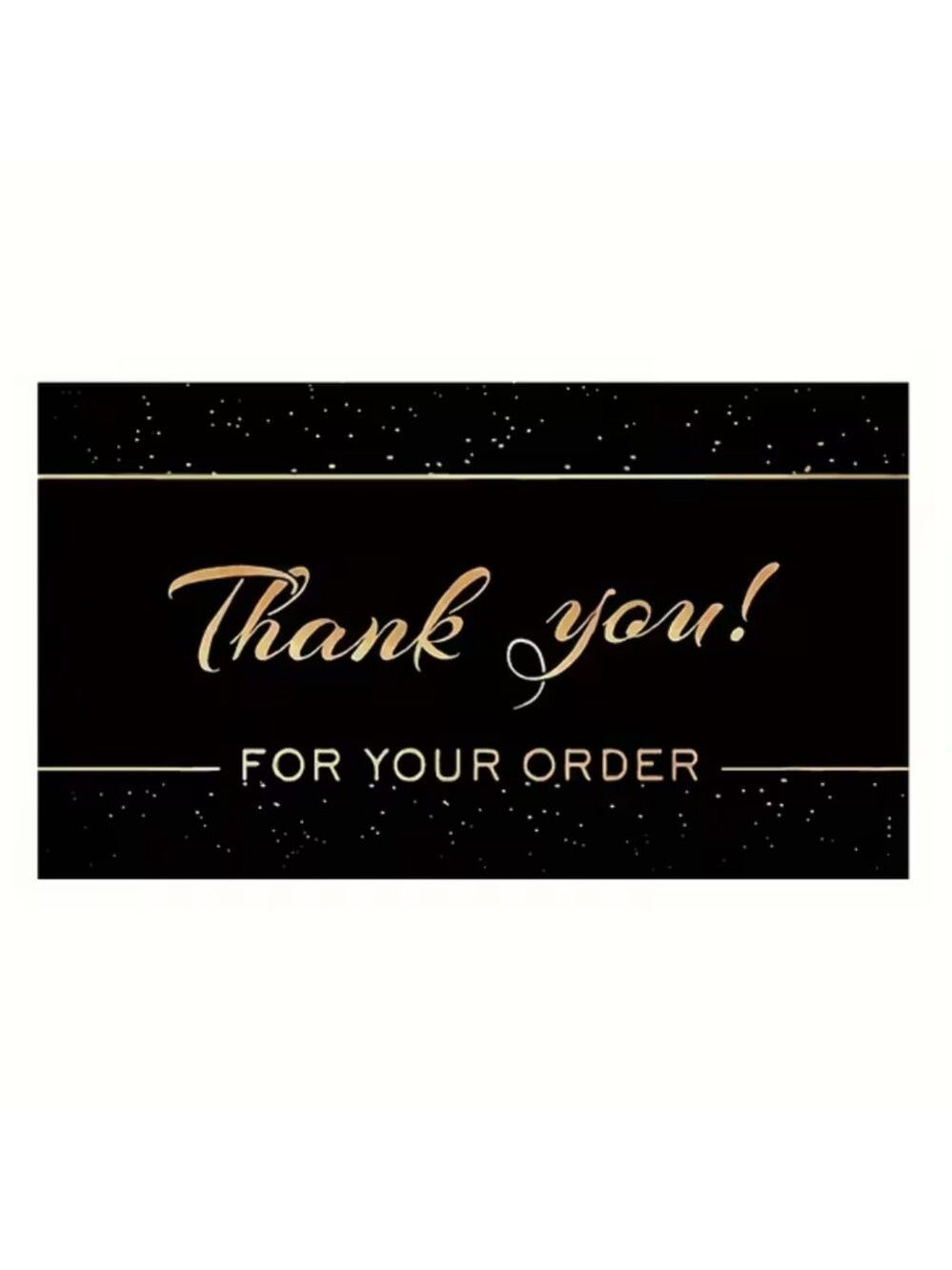 50 Elegant Black and Gold Thank You Card